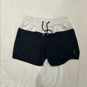 SHAN Blue and White Men's Swim Trunks